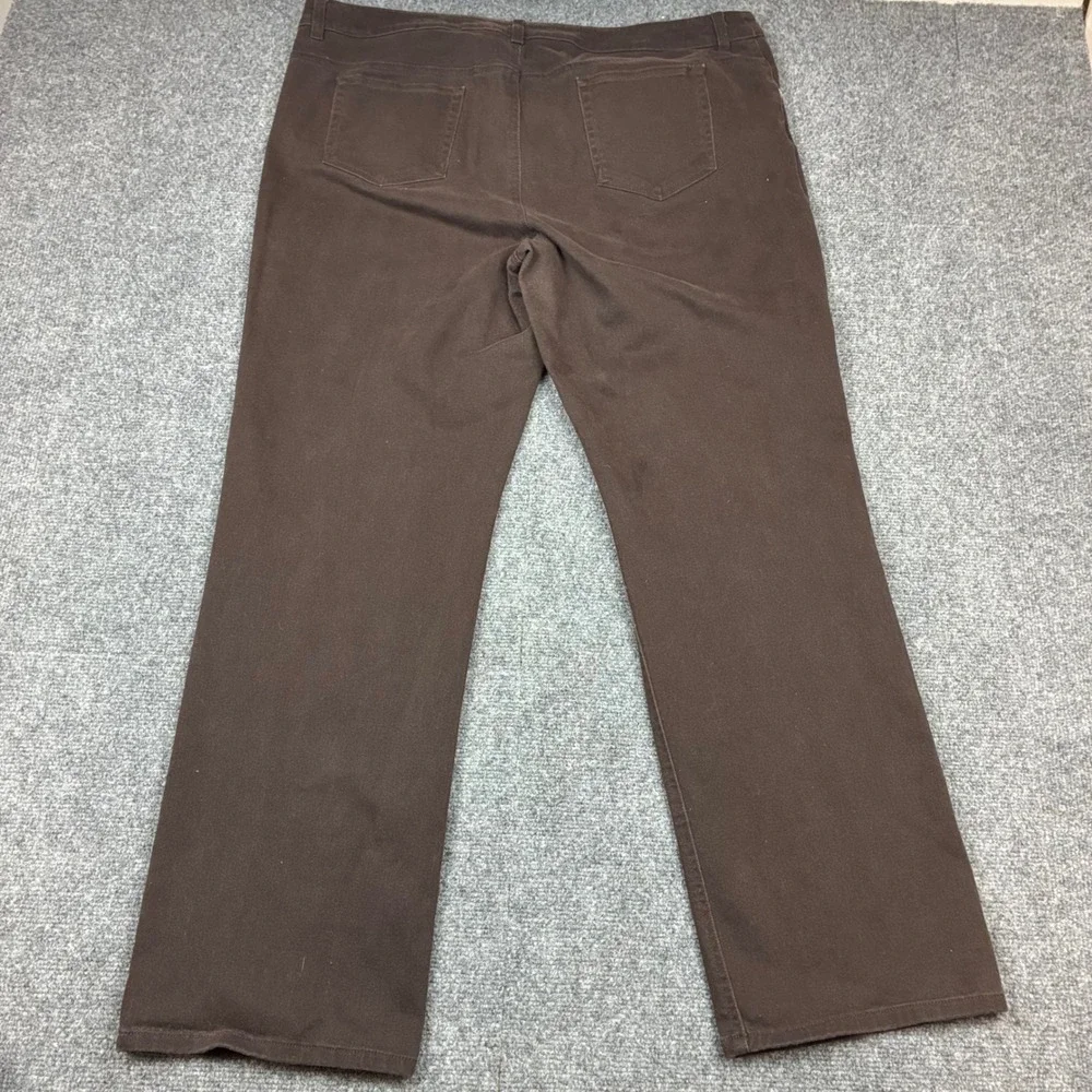 Jones New York Sport Brown Shape Control Straight Leg Pants Womens Size 18 40x32